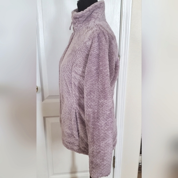 Free2B braided butter pile, light purple zipper jacket. Sz S - Picture 7 of 15